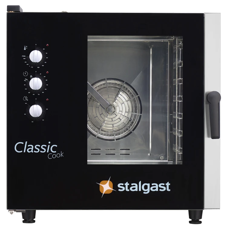 Piec konwekcyjno-parowy, STALGAST ClassicCook, manualny, gazowy, 7xGN1/1, P 14 kW