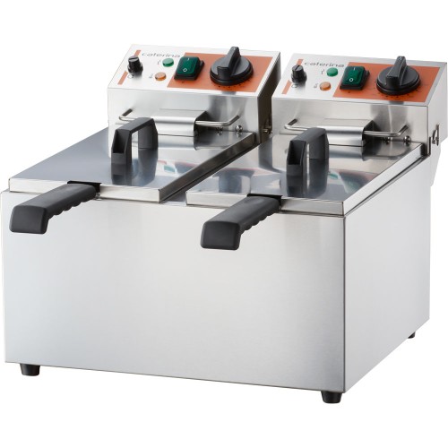 Frytownica elektryczna, 2-komorowa, pozioma, Caterina, V 2x5 l, P 2x3 kW - zdjęcie 2