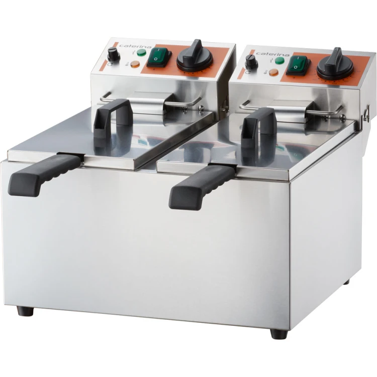 Frytownica elektryczna, 2-komorowa, pozioma, Caterina, V 2x5 l, P 2x3 kW - zdjęcie 2