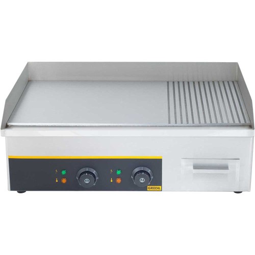 Płyta grillowa 1/2 gładka, 1/2 ryflowana, Gredil,  P 3.5 kW, U 230 V - zdjęcie 2