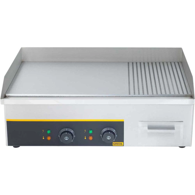 Płyta grillowa 1/2 gładka, 1/2 ryflowana, Gredil,  P 3.5 kW, U 230 V - zdjęcie 2