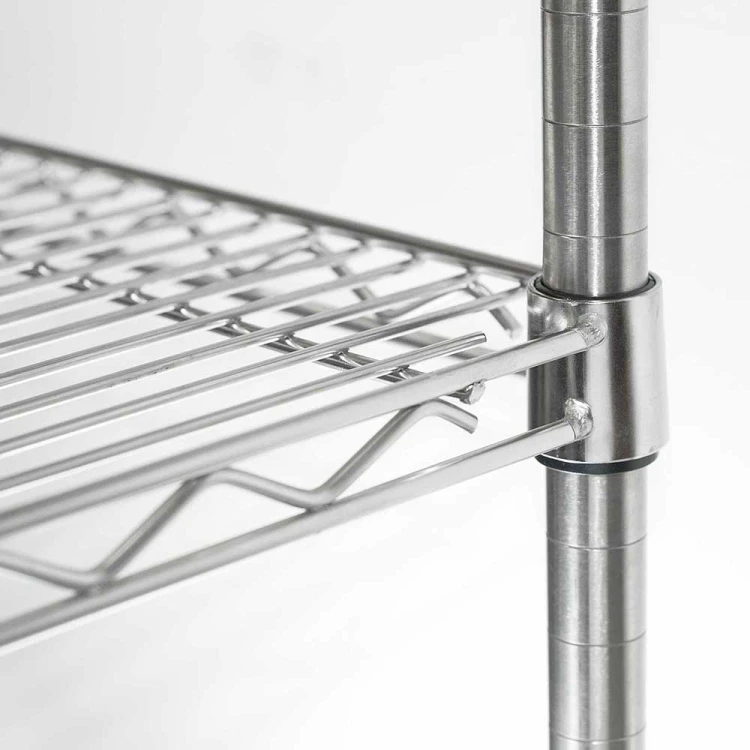 Regał magazynowy chromowany 4 półki 1220x455x1800mm - zdjęcie 2