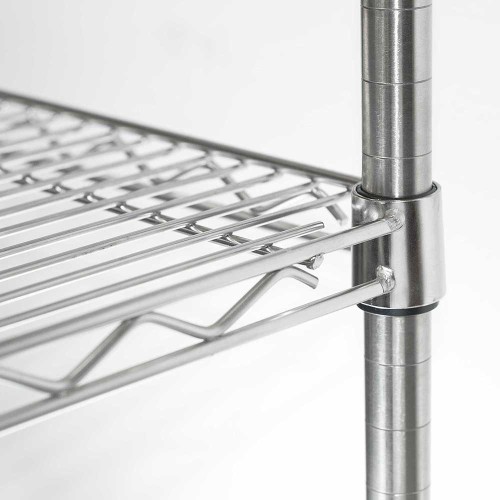 Regał magazynowy chromowany 4 półki 910x455x1800mm - zdjęcie 2