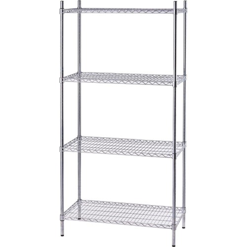Regał magazynowy chromowany 4 półki 610x455x1800mm