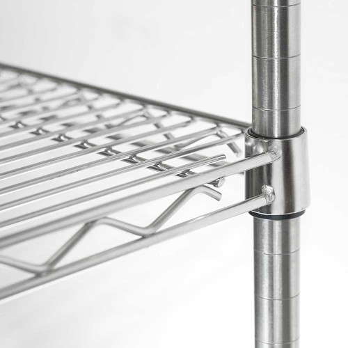 Regał magazynowy chromowany 4 półki 610x455x1800mm - zdjęcie 2