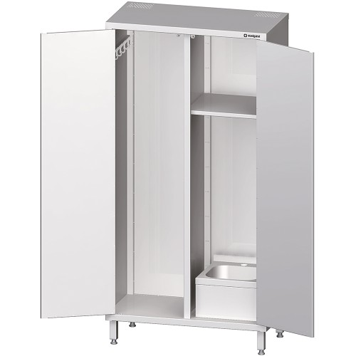 Szafa stalowa porządkowa ze zlewem 1000x500x2000 mm