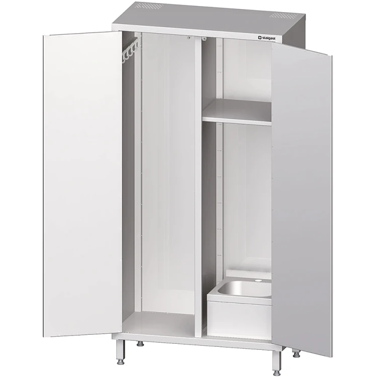 Szafa stalowa porządkowa ze zlewem 1000x500x2000 mm