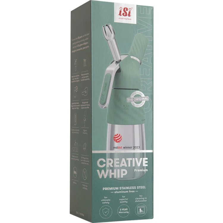 Syfon do bitej śmietany, iSi, Creative Whip, Premium, zielony, V 0.5l - zdjęcie 2