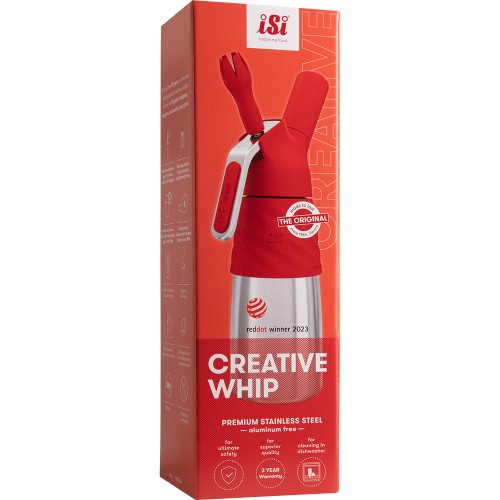 Syfon do bitej śmietany, iSi, Creative Whip, Standard, czerwony, V 0.5l - zdjęcie 2